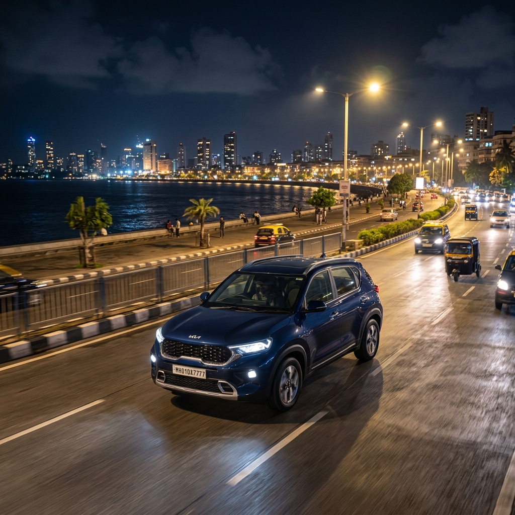 Kia Sonet — SUV available for self drive
